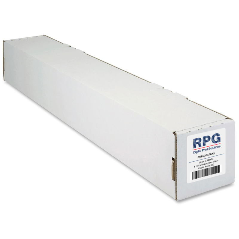 RPG 36″ x 100′ 8 mil Microporous Gloss Photo Paper | CG8G36100A3