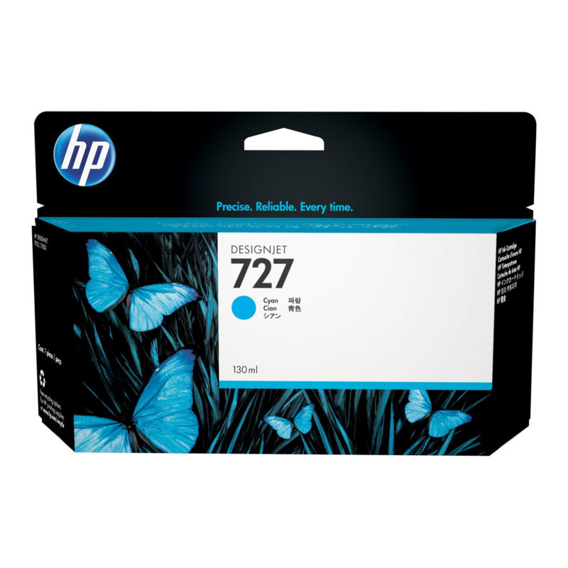 HP 727 130ml Cyan Ink | B3P19A