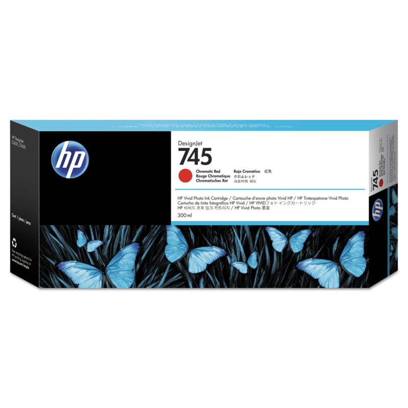 HP 745 300ml Chromatic Red Ink | F9K06A