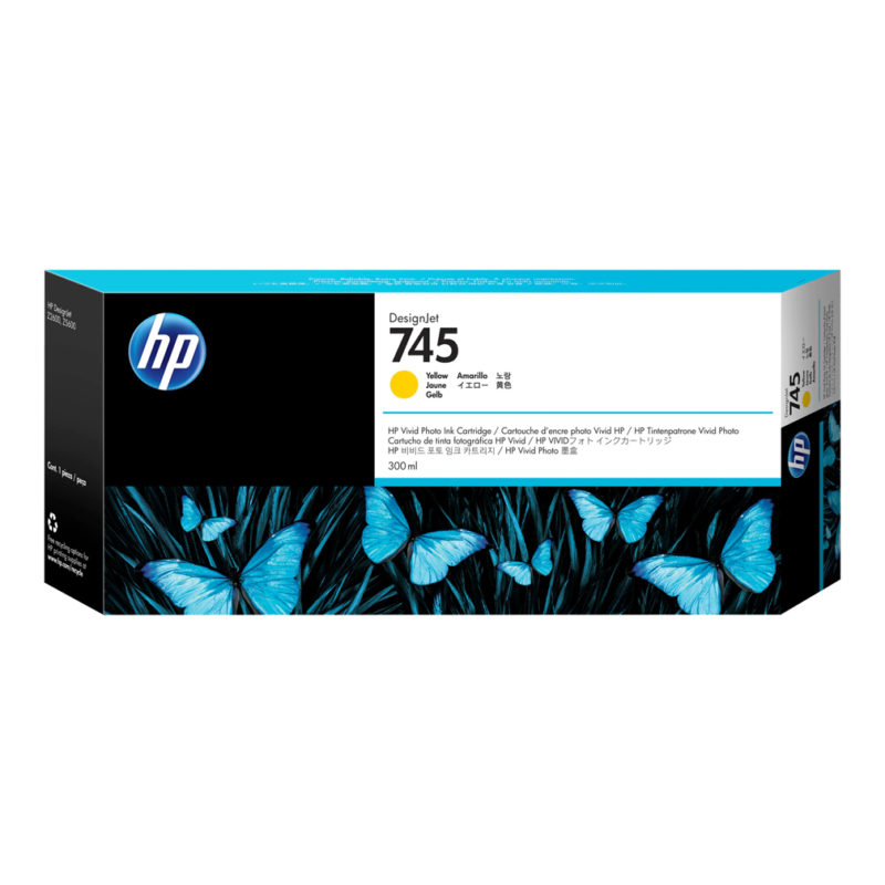 HP 745 300ml Yellow Ink | F9K02A