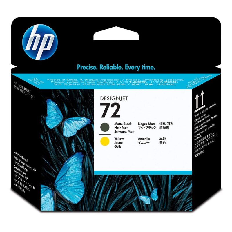 HP 72 Matte Black and Yellow Printhead