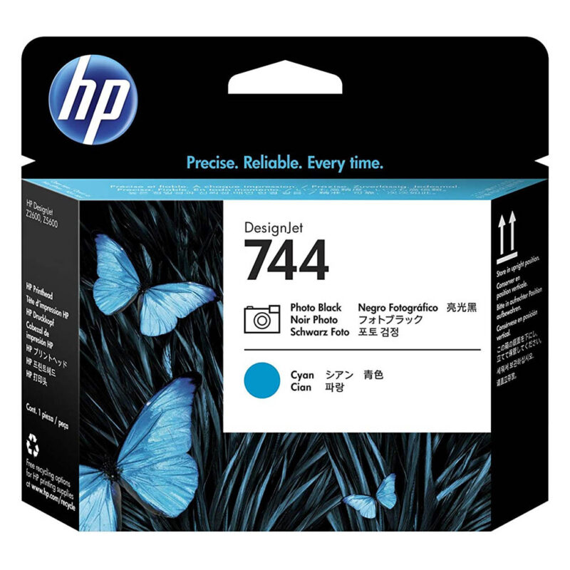 HP 744 Photo Black and Cyan Printhead