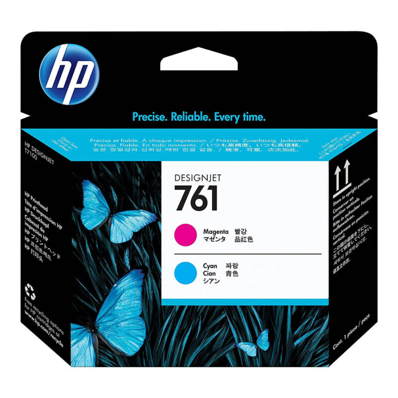 HP 761 Magenta and Cyan Printhead