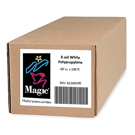 Magic 60" x 100' 8 mil White Polypropylene | 81560100