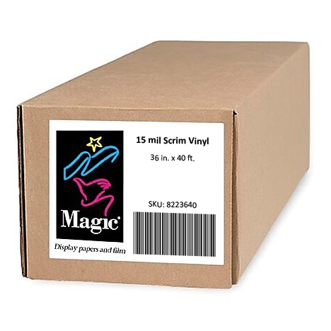 Magic 36″ x 40′ 15 mil Scrim Vinyl | 8223640