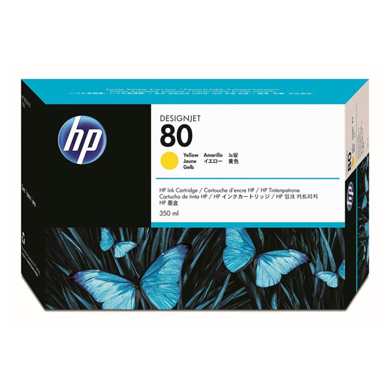 HP 80 350ml Yellow Ink | C4848A