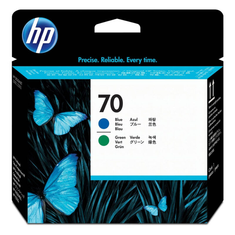 HP 70 Blue and Green Printhead