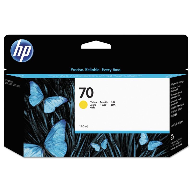 Genuine HP 70 130ml Yellow Ink | C9454A