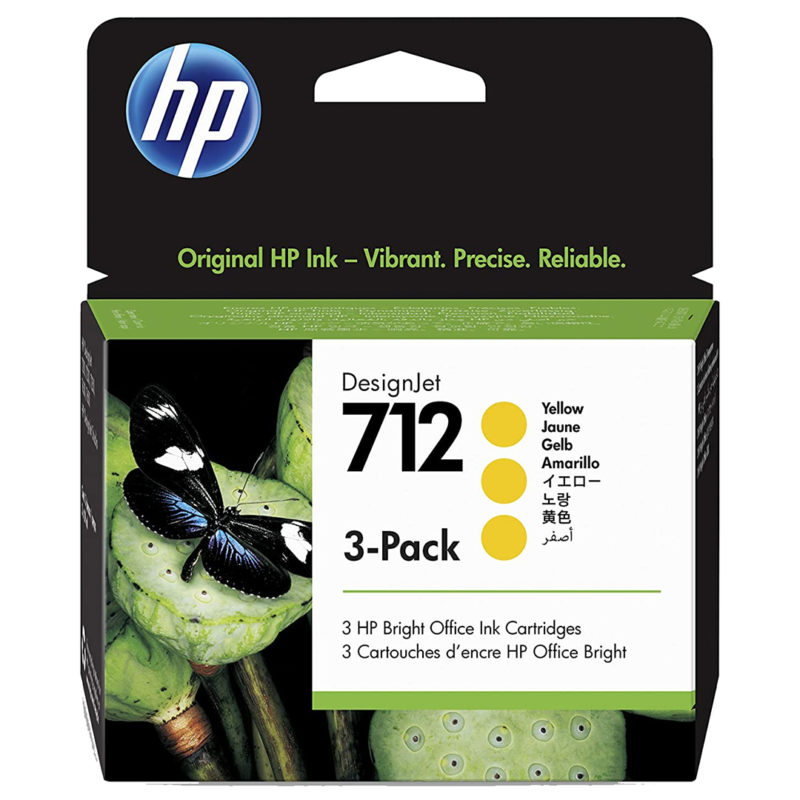 HP 712 29ml Yellow Ink, 3 pack | 3ED79A