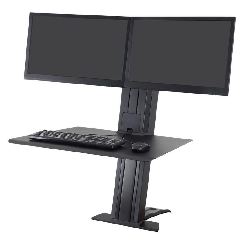 WorkFit-SR Dual Monitor Standing Desk Workstation